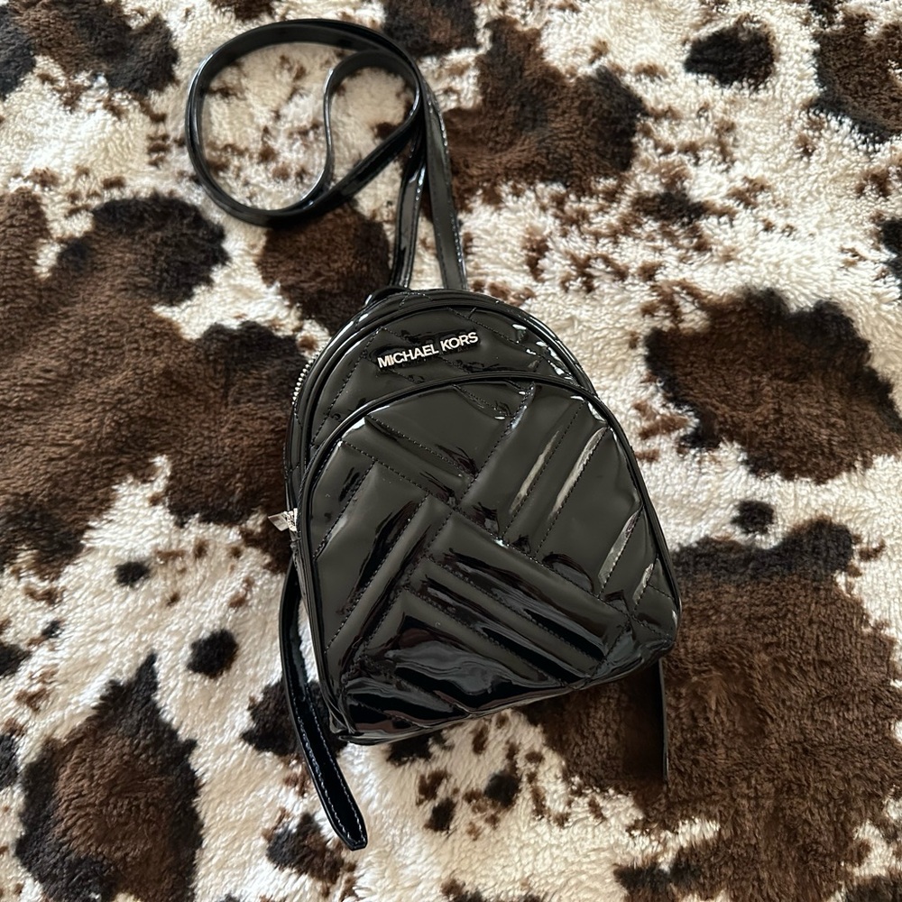 Michael Kors ABBEY XS MINI Backpack Black Silver